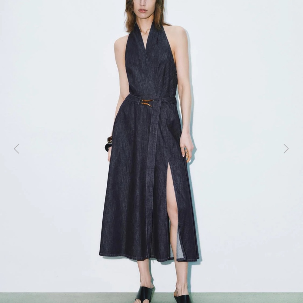 Urban rivivo HALTER NECK DENIM DRESSES